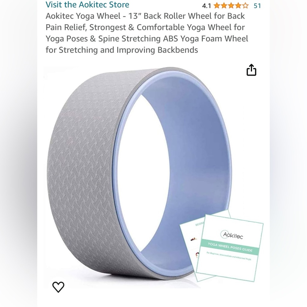 NEW Yoga Wheel Back Roller Pain Relief